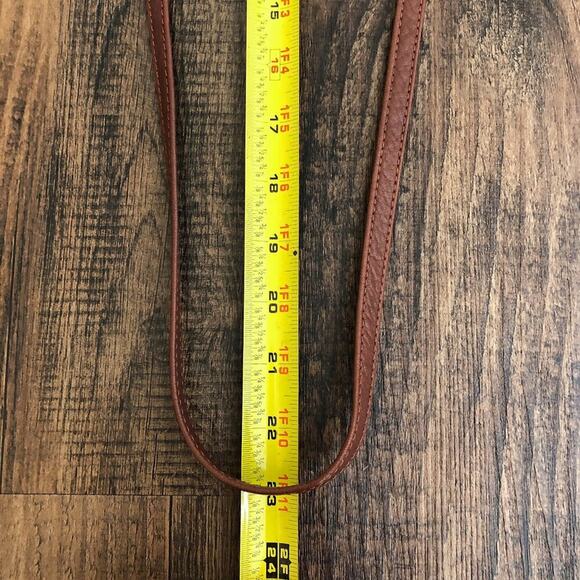 Osgoode Marley Crossbody Bag Leather Fringe Detail Exterior Zipper Pockets Brown - Picture 15 of 16